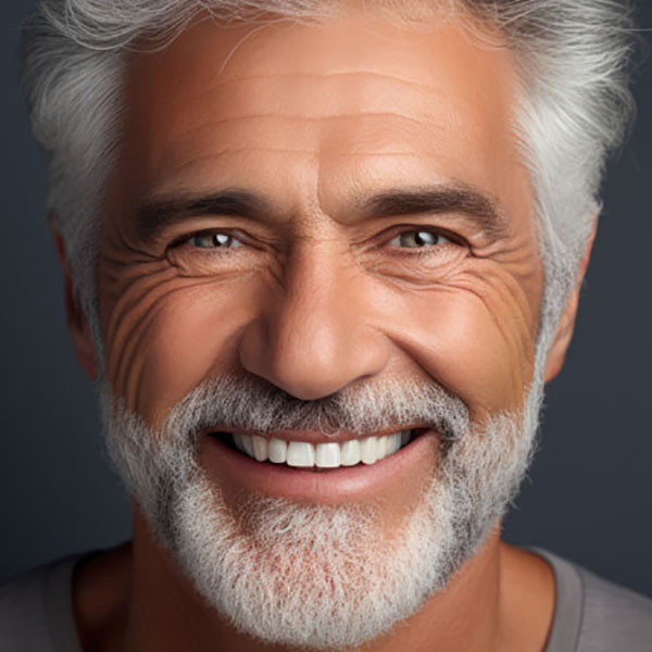 Portrait of handsome mature man with nice smile Dental Exam